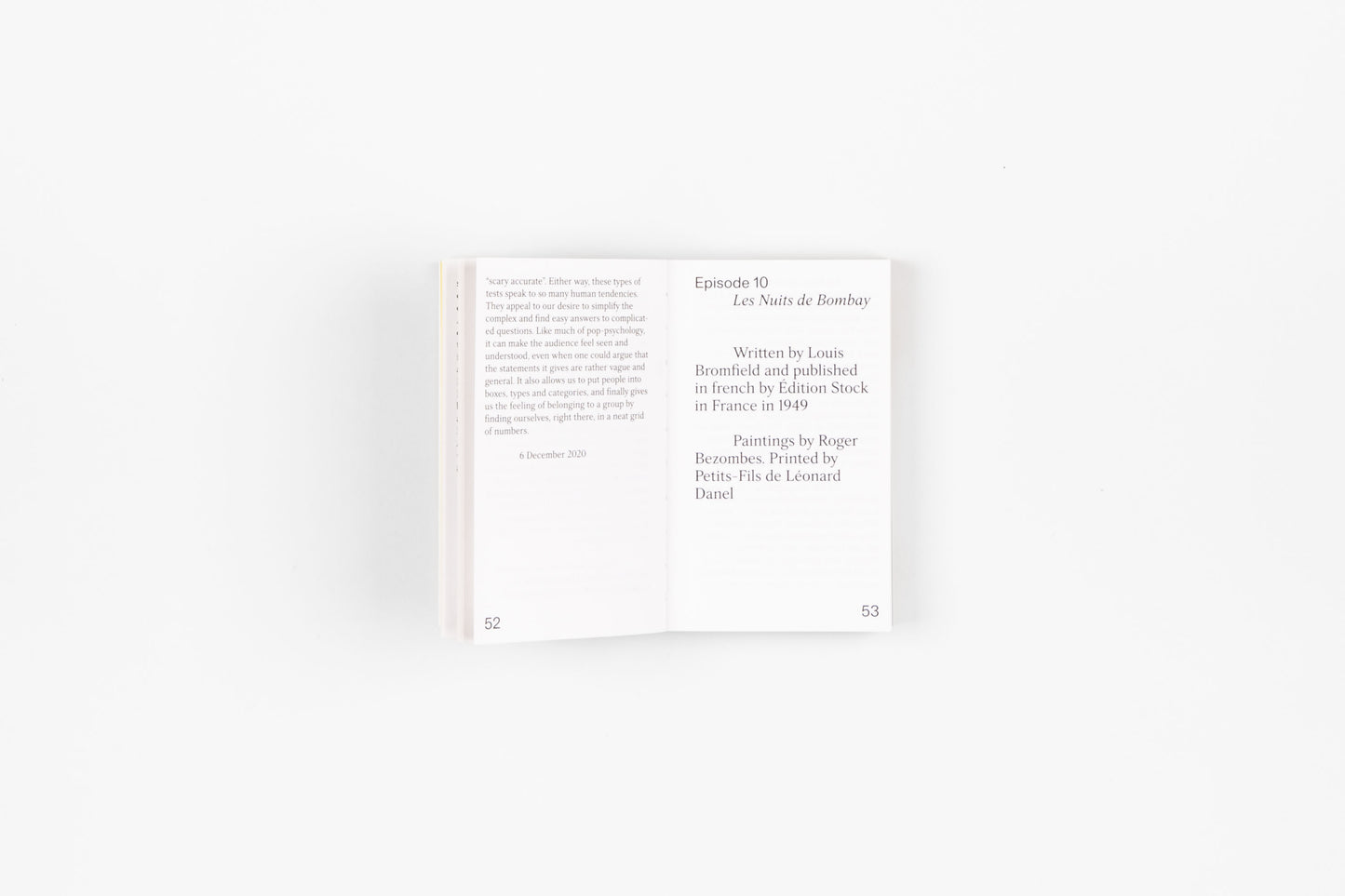 Notes on Book Design by Formal Settings
