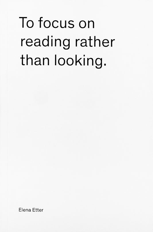 To Focus On Reading Rather Than Looking